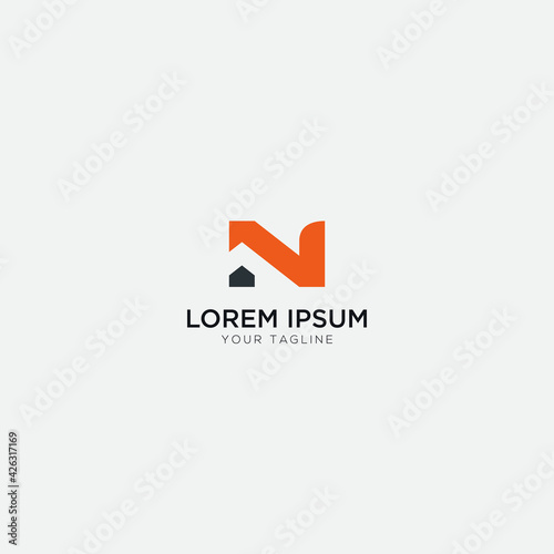 Free Download simple letter N Home logo modern real estate - GFXLoad