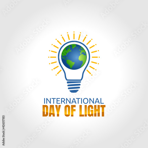 vector graphic of international day of light good for international day of light celebration. flat design. flyer design.flat illustration.