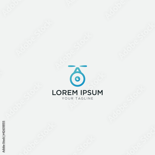 simple movement drone camera logo