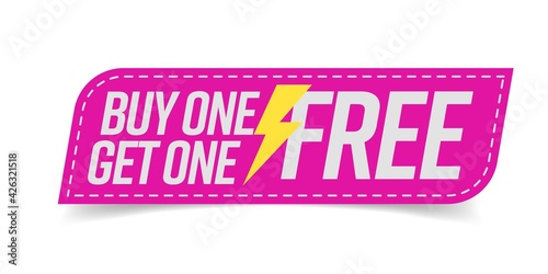 Buy one get one free bogo badge for promotion campaign photo