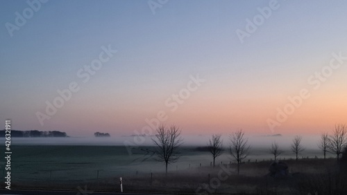 sunrise over the river