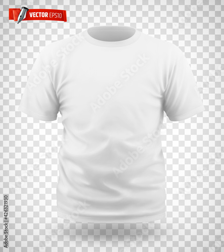 T-shirt blanc vectoriel sur fond transparent