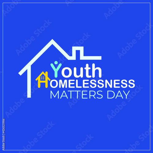 Youth Homelessness Matters Day blue background