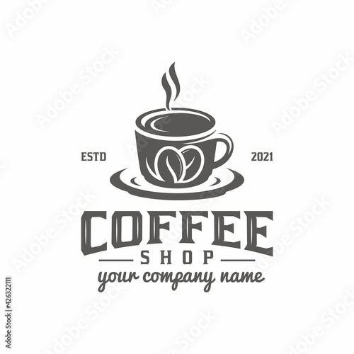 vintage retro and classic Coffee shop for business cafe logo design