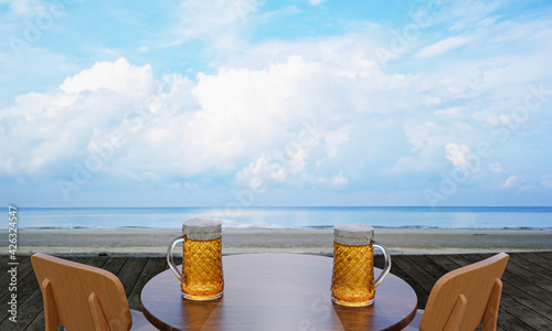 Draft or craft beer in a ta...