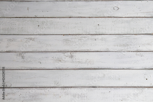 Tableau sur toile White wooden background vintage