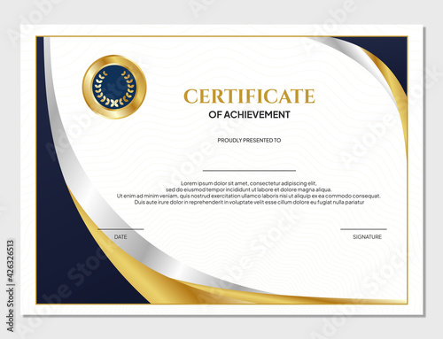 certificate background design template for graduation and appreciation