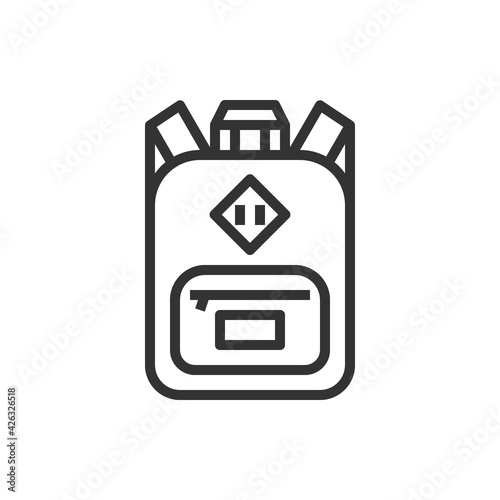 school bag icon vector .