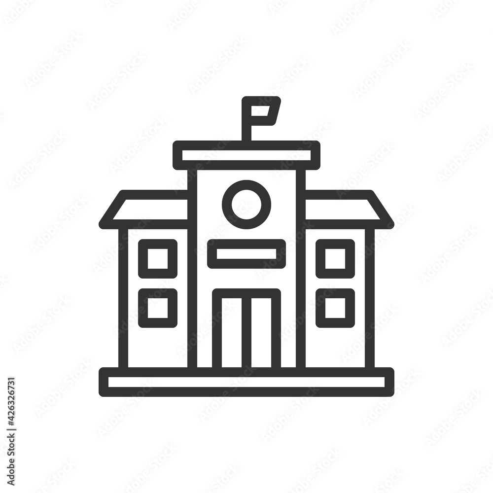 university icon line vector . university icon line vector .