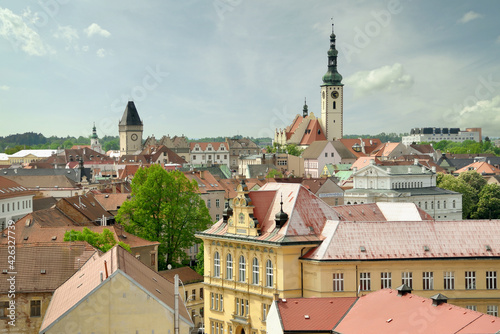 Konstfotografi Historical houses in Tabor, Czech Republic