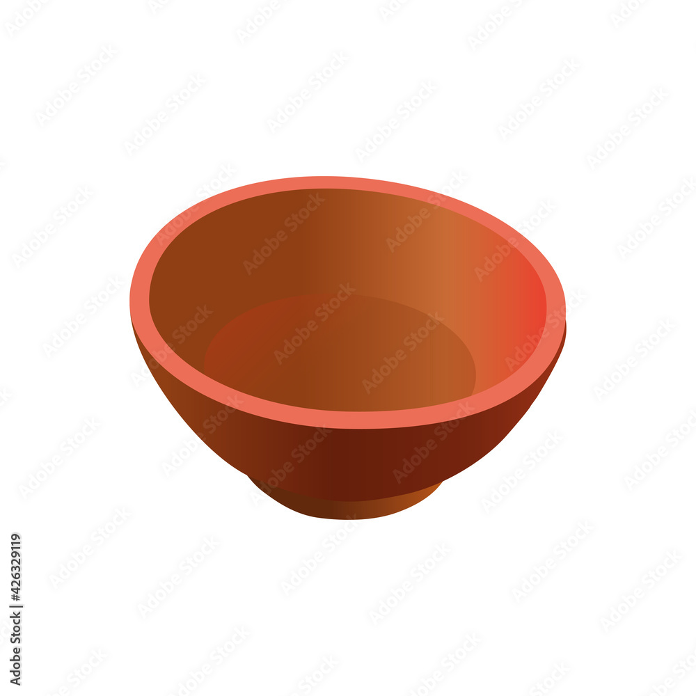 Pottery, crafts from the ground, vector illustration, white background 