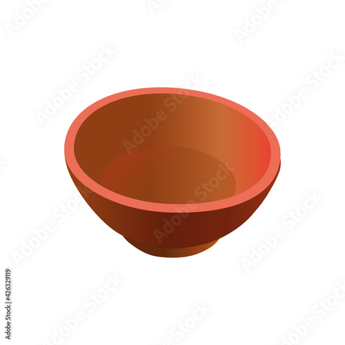 Pottery, crafts from the ground, vector illustration, white background 