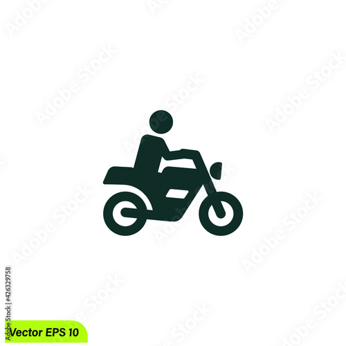motorbike icon simple design element