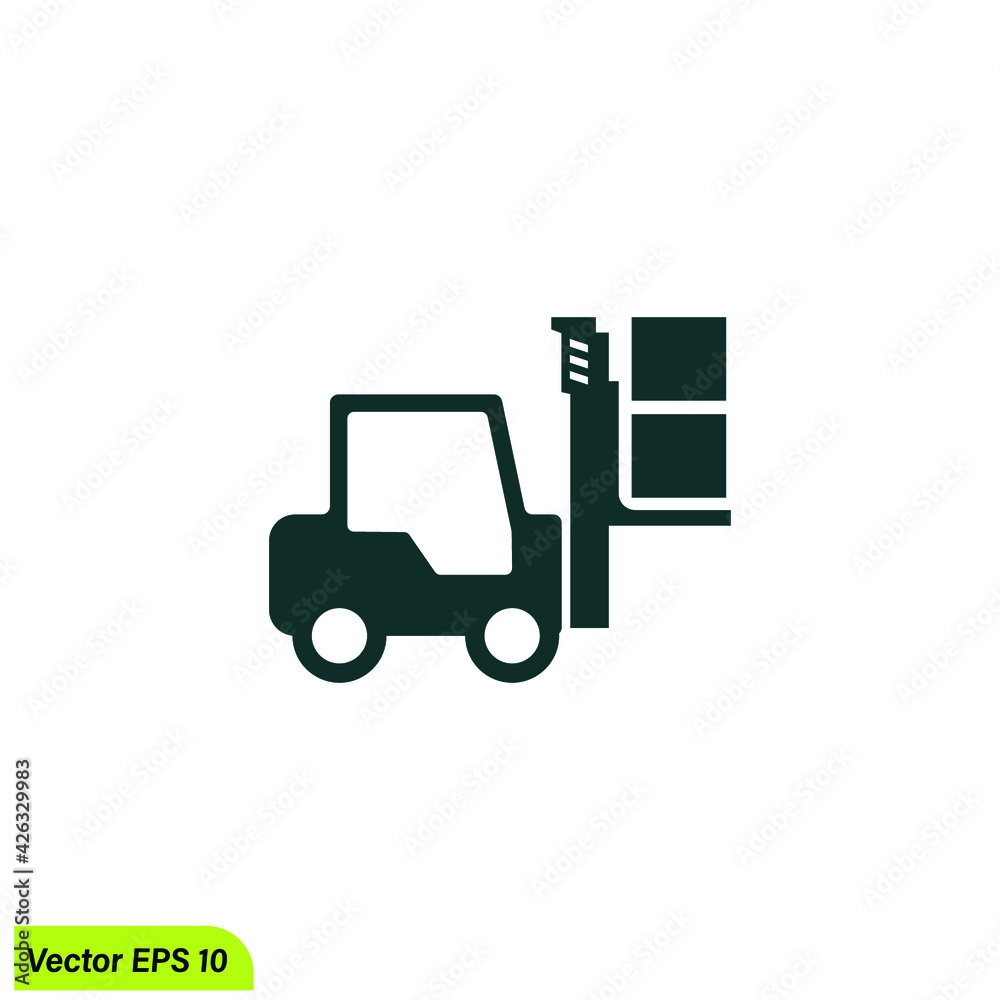 forklift icon vector design element