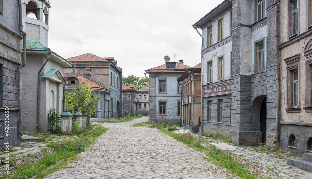 The streets of the abandoned uninhabitable city The streets of the abandoned uninhabitable city