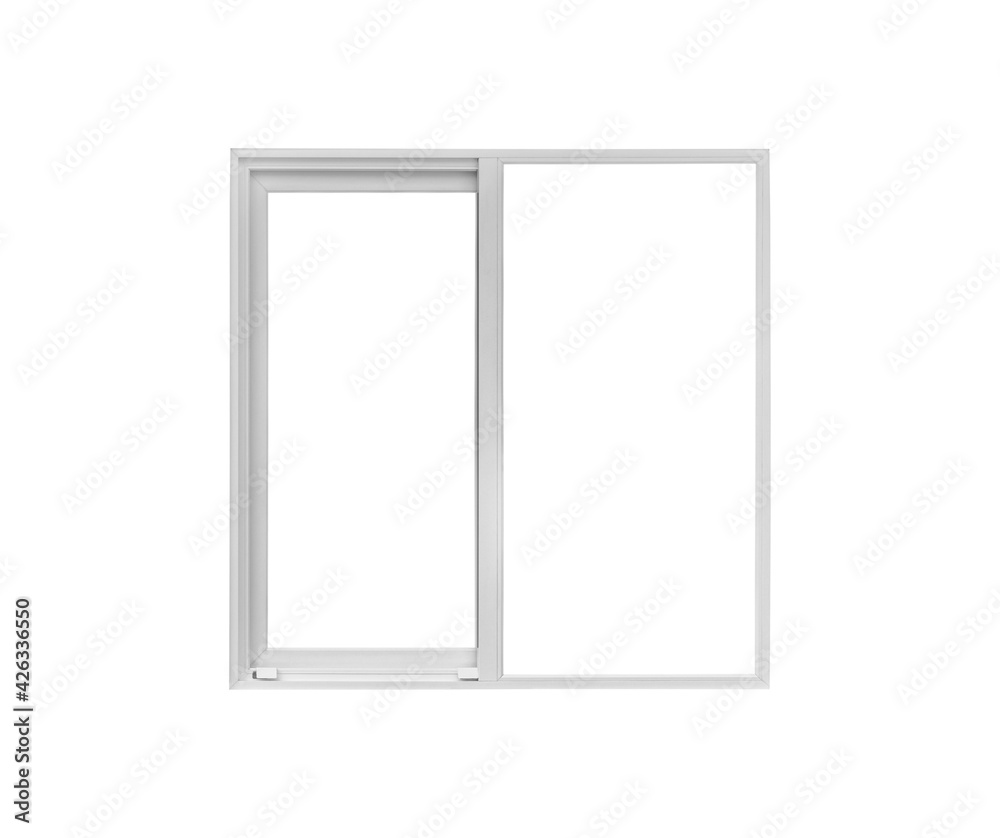 Real modern house window frame isolated on white background Real modern house window frame isolated on white background
