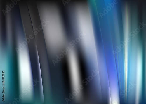 Blue and Grey Abstract Shiny Vertical Lines and Stripes Background Design