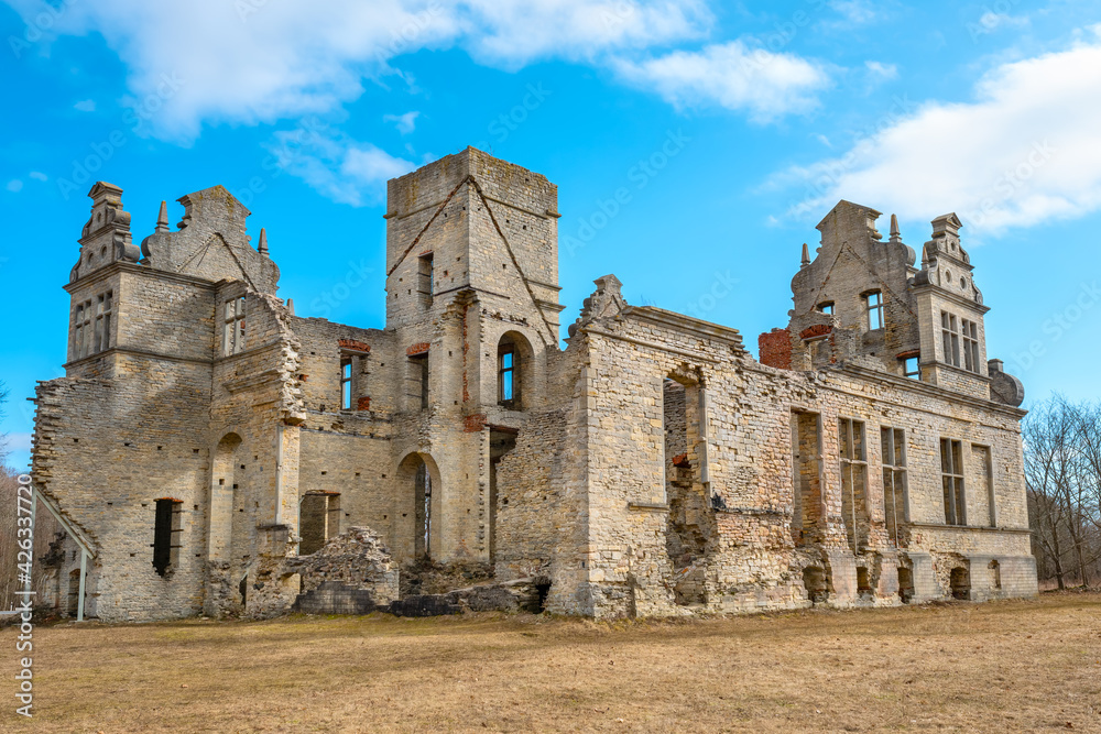 Fototapeta premium Ungru manor ruins. Estonia