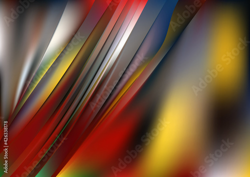 Abstract Red Yellow and Blue Diagonal Shiny Lines Background