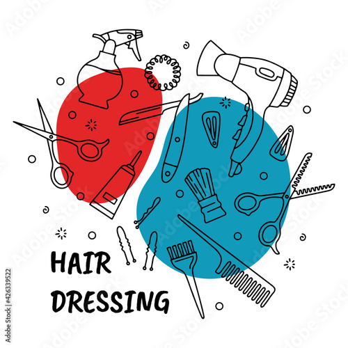 Hair dressing and barbershop tools and equipment