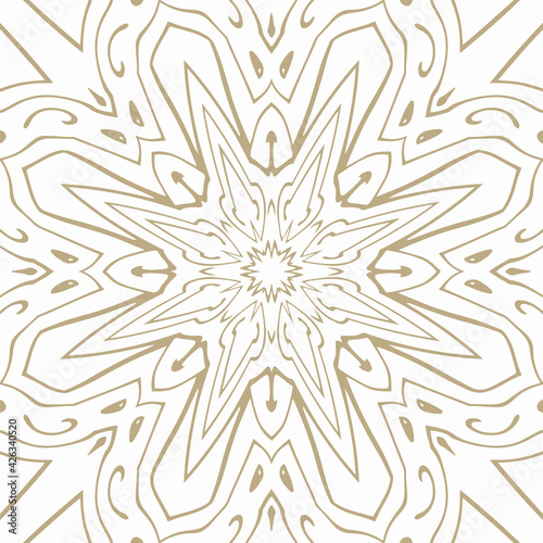 Oriental Seamless Vector Pattern - Repeating ornament for textile, wraping paper, fashion etc.