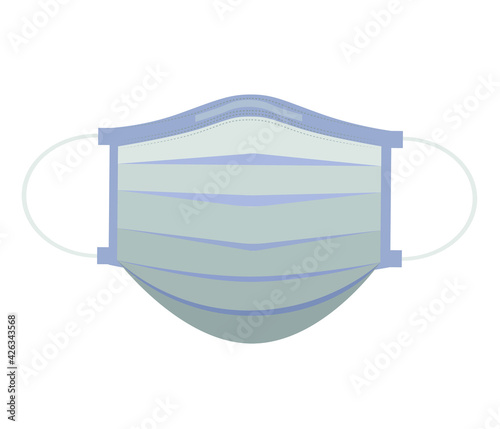 White medical mask vector.