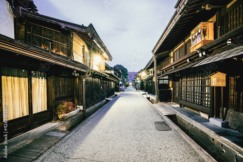 Takayama is an important tourism destination with well preserved old town, Japan © Pabkov