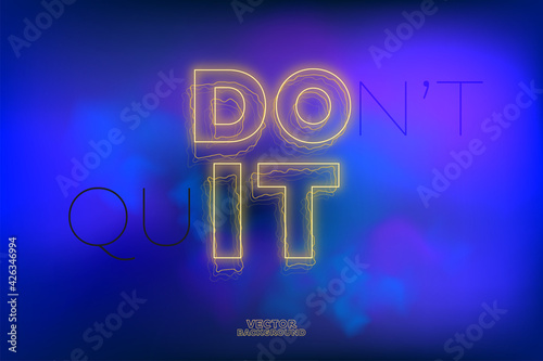 DO IT - Motivational Quote Vector Neon Letters