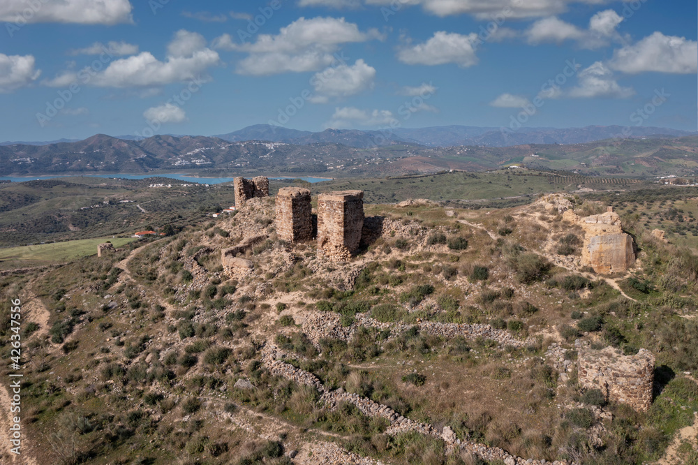 restos del antiguo castillo de Zalia en la provincia de Málaga, España restos del antiguo castillo de Zalia en la provincia de Málaga, España