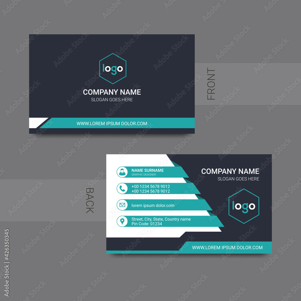 smart modern business card, vector illustration smart modern business card, vector illustration