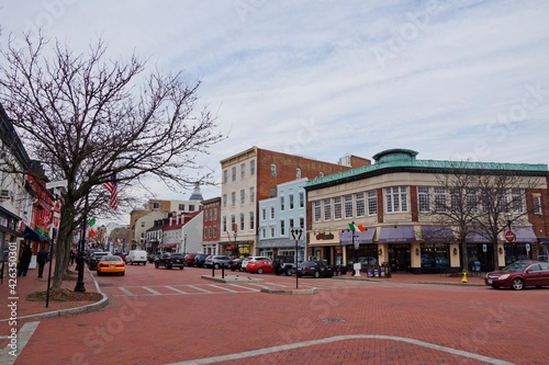 Fototapeta Naklejka Na Ścianę i Meble -  Annapolis USA - 17 March 2015 - Downtown Annapolis in Maryland USA