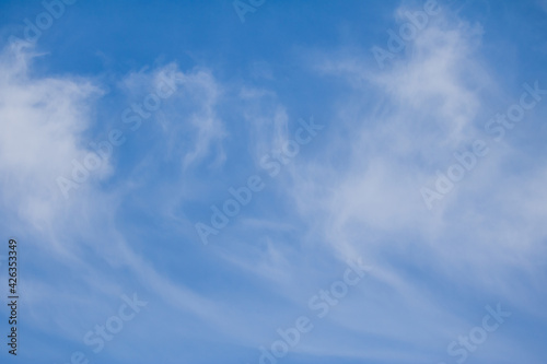 Sticker Wispy cirrus clouds and a blue sky
