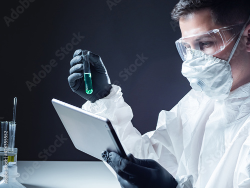 A chemist with an electroni...