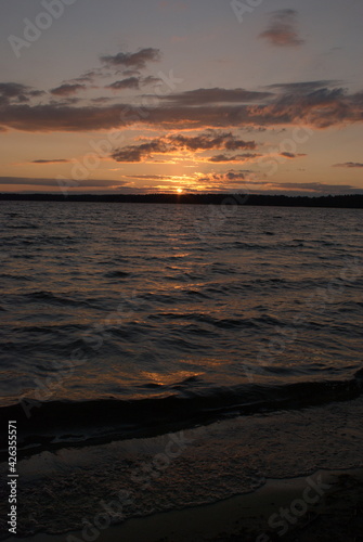 sunset lake silence