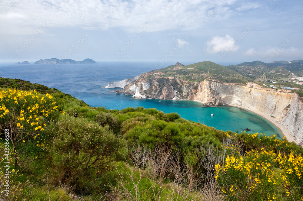 Ponza, Pontine Islands, Latina district, Latium, Lazio, Italy, Europe, National Park of Circeo, Chiaia di Luna beach
