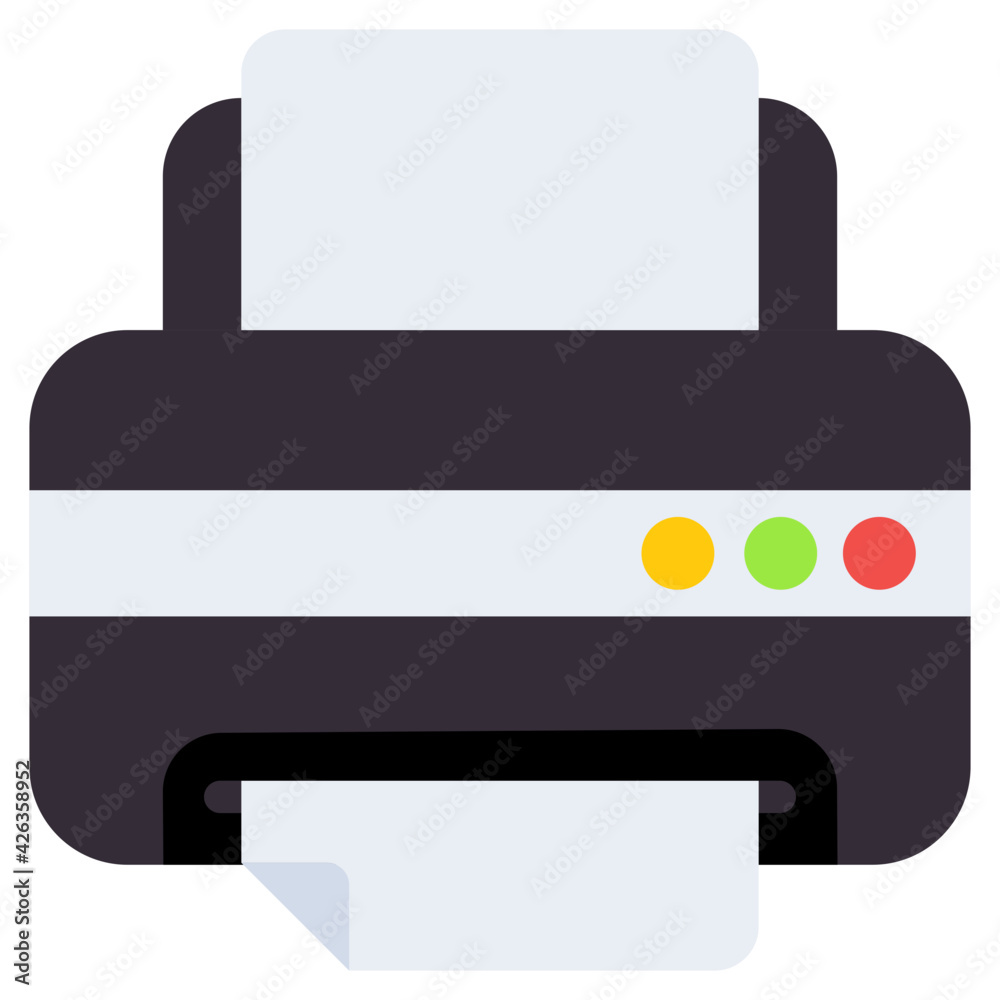 Printer icon in customizable design Printer icon in customizable design