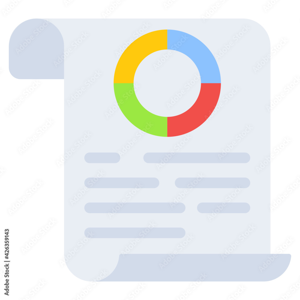 A trendy vector design of pie chart A trendy vector design of pie chart