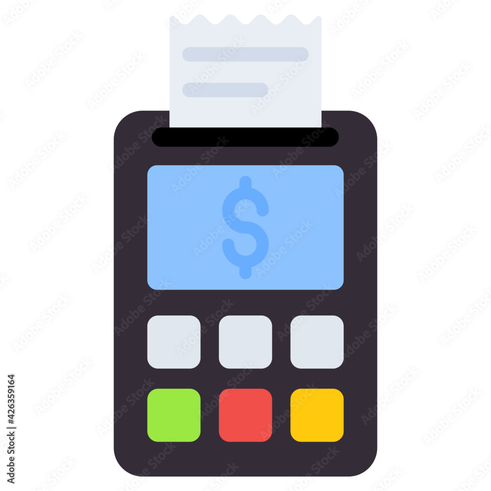 Modern flat design icon of point of sale Modern flat design icon of point of sale