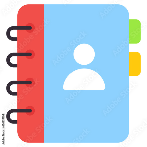 Trendy design vector of contact book