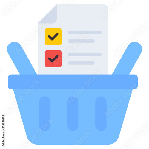 A colorful design vector of shopping list