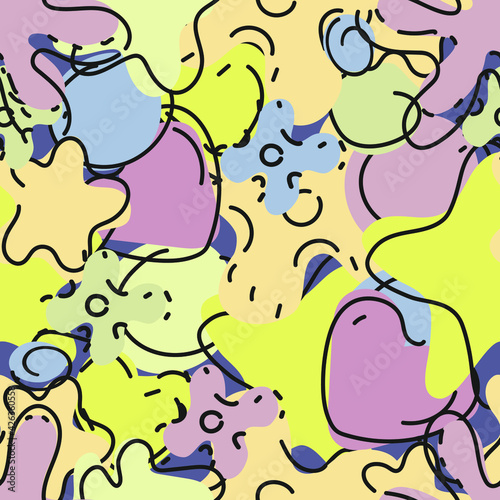 Seamless vector abstract pattern in pastel colors