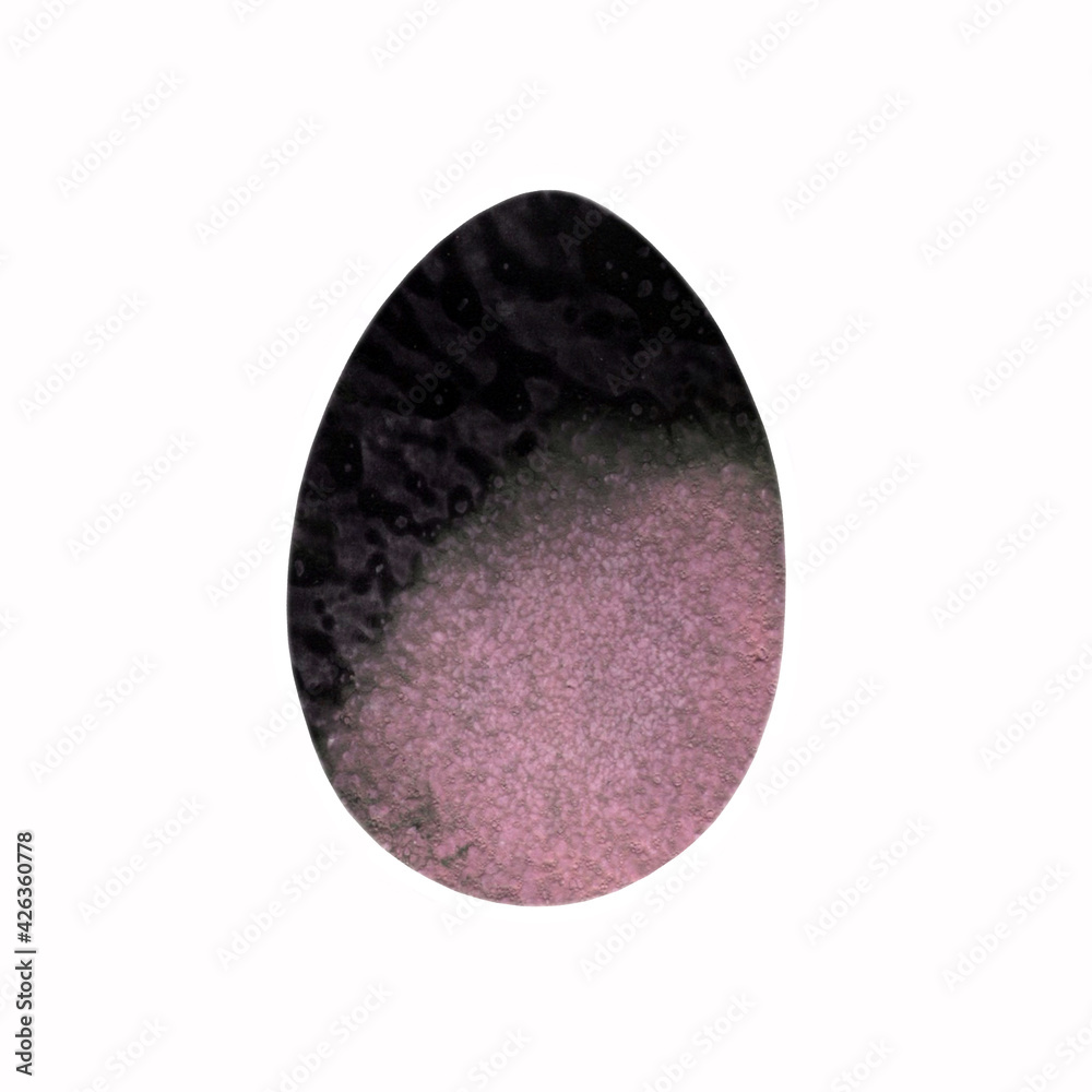 Easter egg - simple pink-black watercolor abstract with drops, smears, stripes and stains Design for background, cover and packaging, Easter and food illustration, greeting card. Easter egg - simple pink-black watercolor abstract with drops, smears, stripes and stains Design for background, cover and packaging, Easter and food illustration, greeting card.