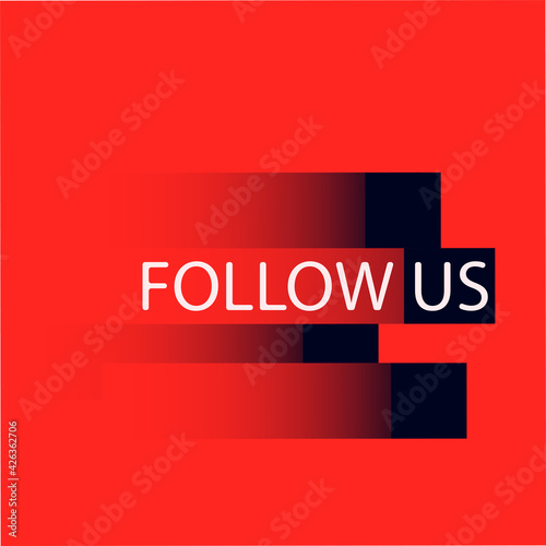 Follow us background. Bright template for social media. vector illustration promotion