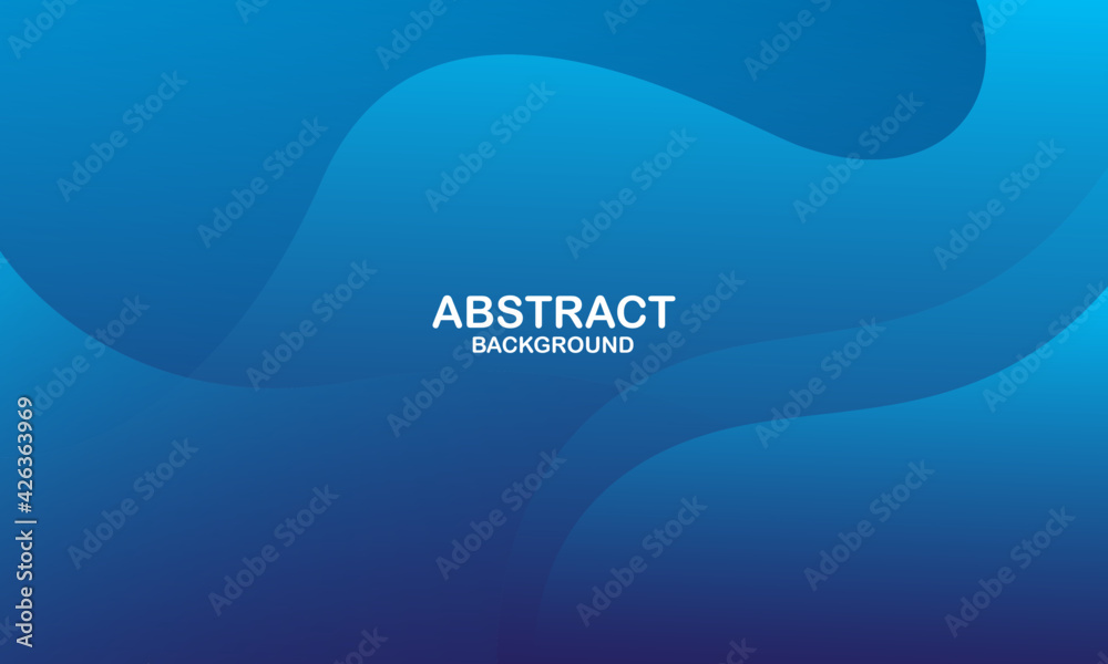 Liquid color background design. Blue elements with fluid gradient. Dynamic shapes composition. Vector illustration