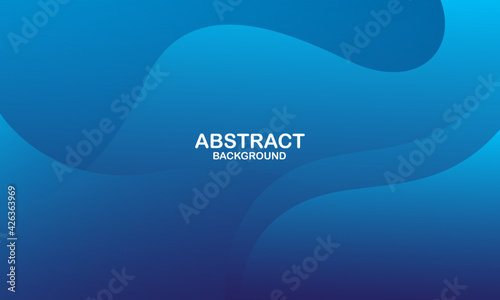 Liquid color background design. Blue elements with fluid gradient. Dynamic shapes composition. Vector illustration