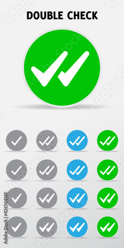 Double check signs design. Vector EPS 10