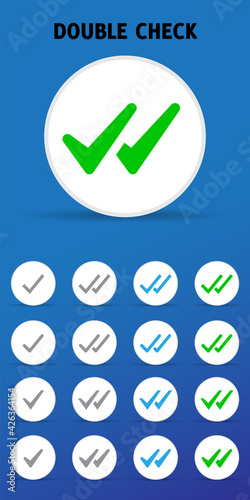 Double check signs design. Vector EPS 10