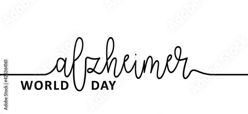 World alzheimer day. Alzheimer's disease awareness day. Patients, people suffering from the brain disease and memory loss concept, Medical help, for neurology therapy, mental illness risk topics. 