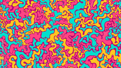 Vector colored blots, seamless rectangular four-colored pattern, multi-colored spots, flat drops and smudges. Handcrafted with attention to detail, all chords are hand-smoothed.