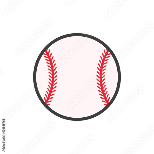 Vector sports monogram. Baseball ball text box Leave a place for the team name text.